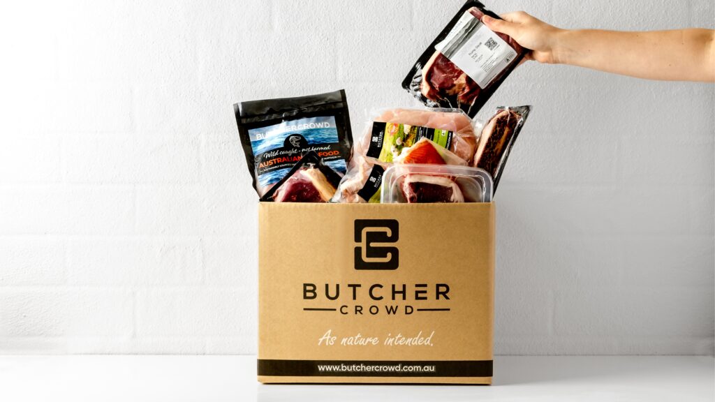 Produce box food delivery ButcherCrowd with meat and poultry delivered monthly