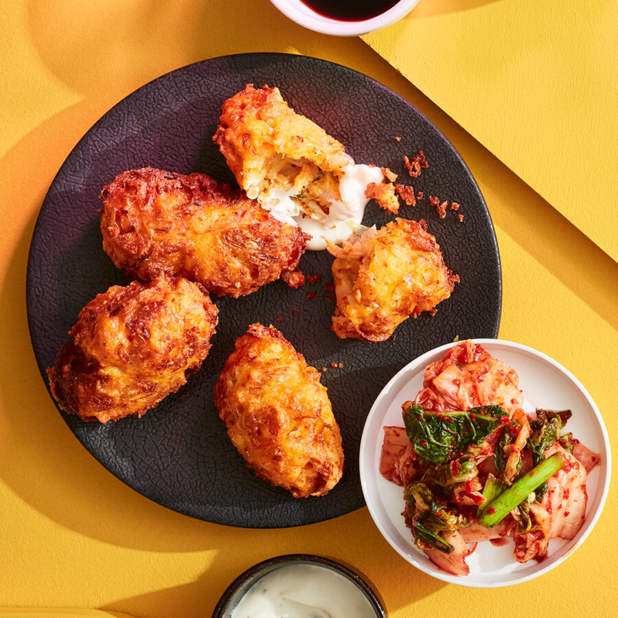 Kimchi fritters recipe | Gourmet Traveller