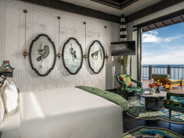 The new four-bedroom villa at InterContinental Danang Sun Peninsula Resort designed by Bill Bensley with native fauna motifs