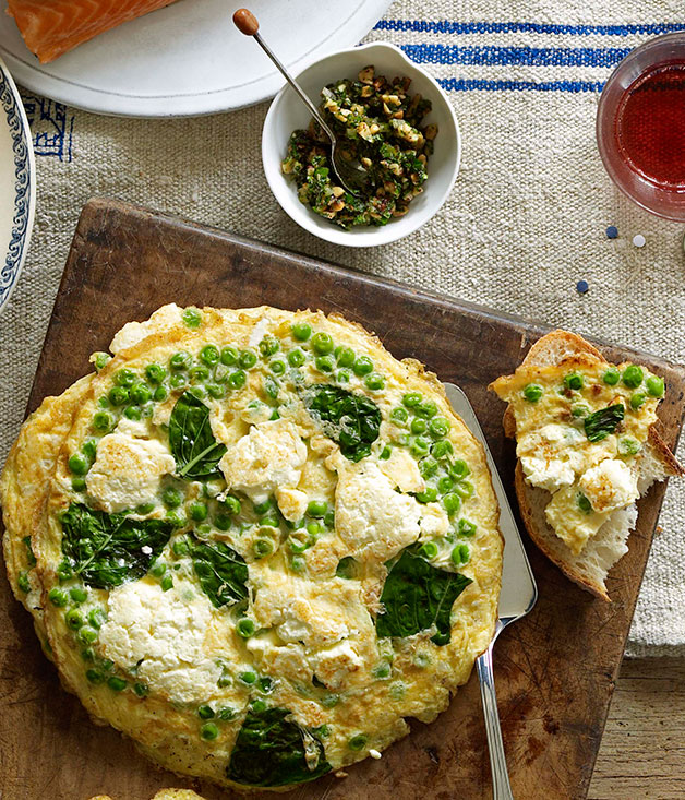 Ricotta and pea frittatas