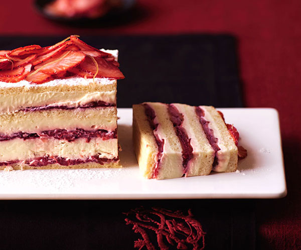 Strawberry layer cake