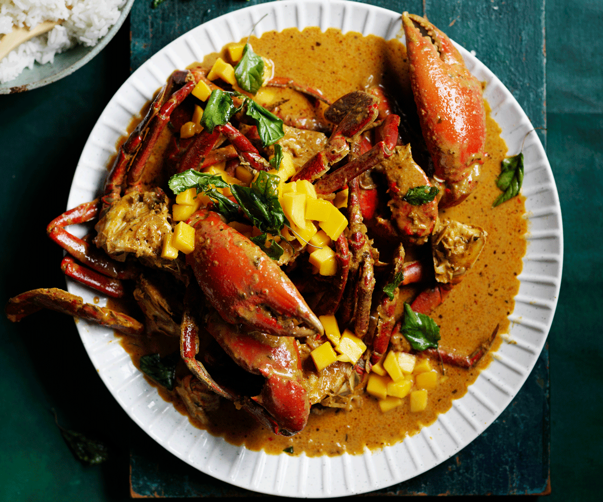 Thai chilli and mango mud crab recipe | Gourmet Traveller