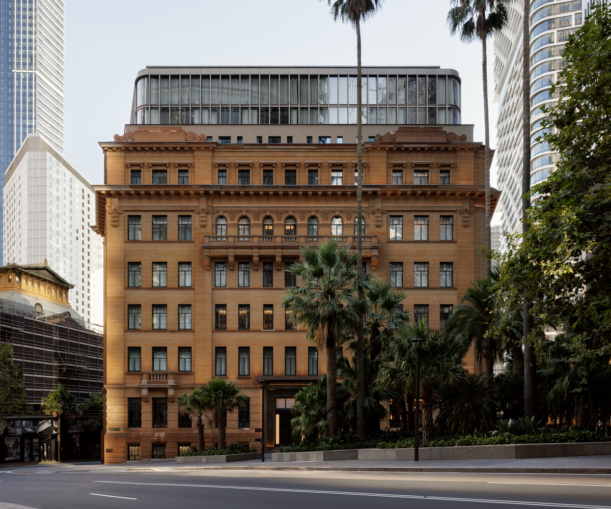 Exterior of sandstone building housing Capella Sydney hotel